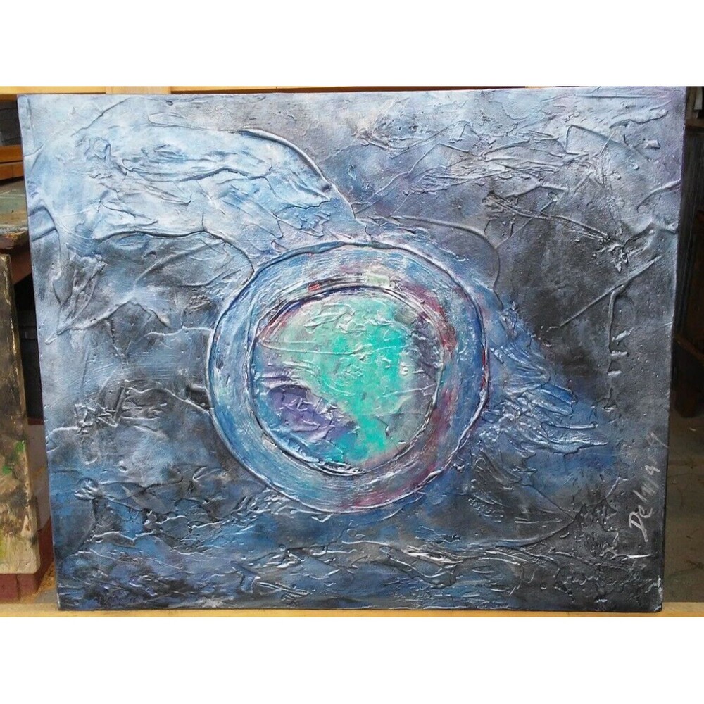 Earth Textured Painting on Wood Original 24" x 20" DelMarq